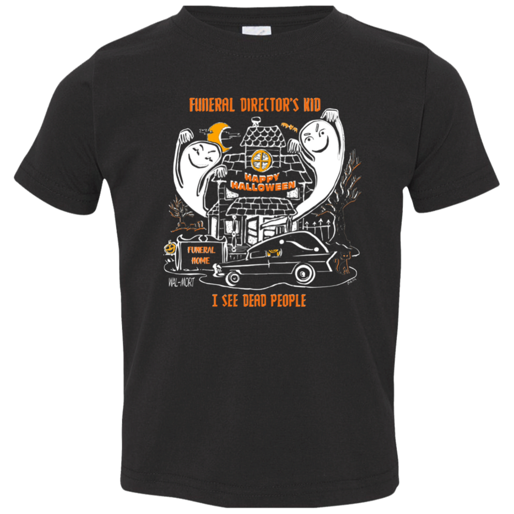 Funeral Director's Kid Halloween Toddler Black T-Shirt
