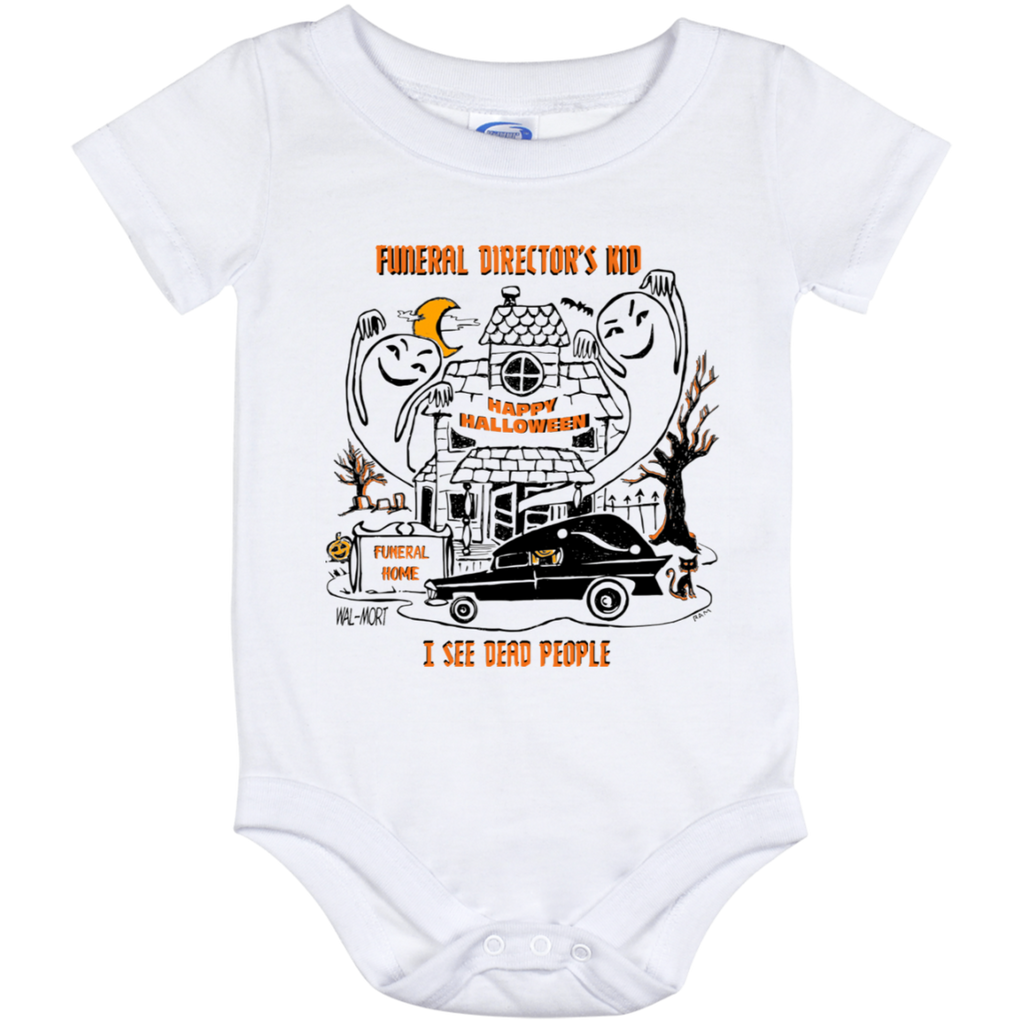 Funeral Director's Kid Halloween 12 Month Baby Onesie