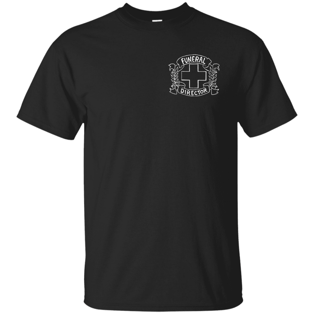Funeral Director Black T-Shirt Chest Emblem