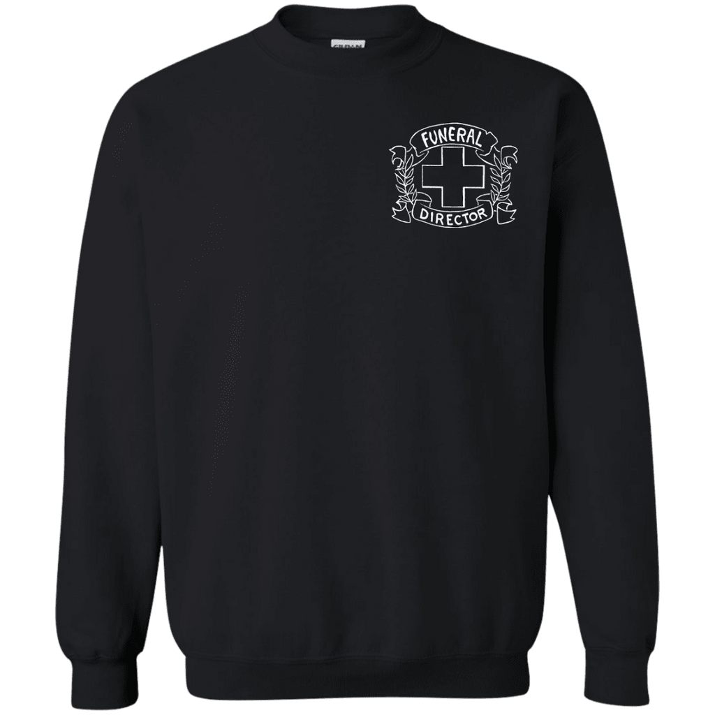 Funeral Director Black Sweatshirt Chest Emblem